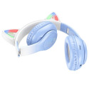 HOCO wireless bluetooth headphones W42 Cat Ear crystal blue