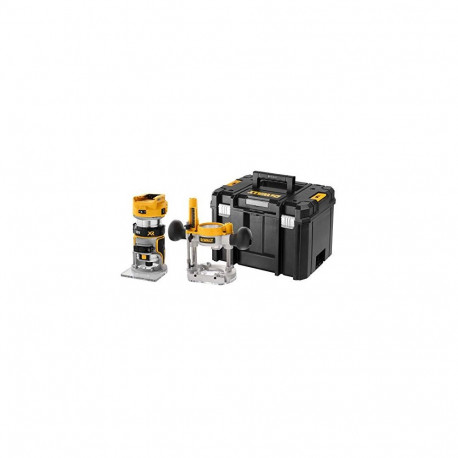 Akku-Kombifräse DCW604NT, 18Volt (gelb/schwarz, ohne Akku und Ladegerät, in TSTAK Box)