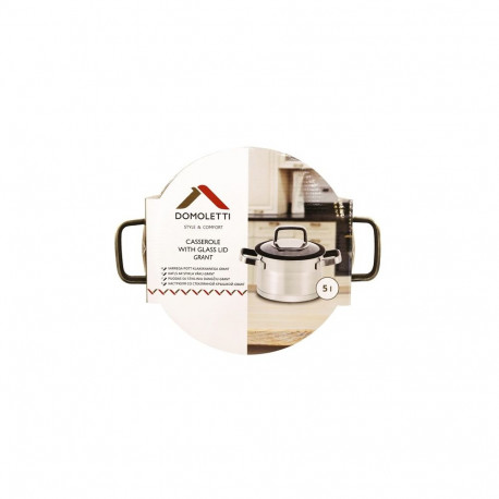 CASSEROLE WITH LID 22X13.5 5L DOMOLETTI