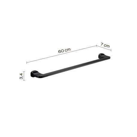 AMALFI TOWEL HOLDER 60 CM MATT BLACK
