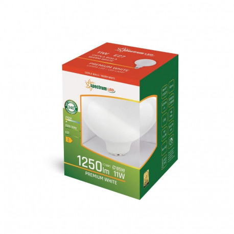 LED GLOB G125 E-27 230V 11W COG WW MILKY