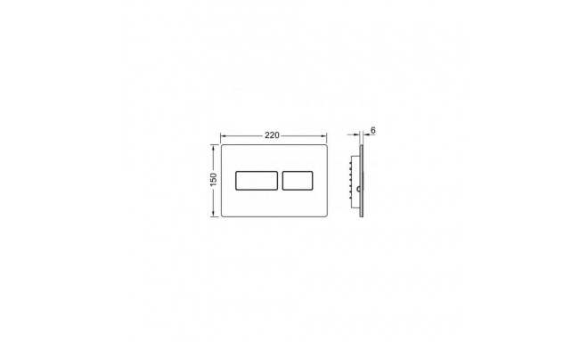 WC PUSH PLATE TECE SOLID 9240434
