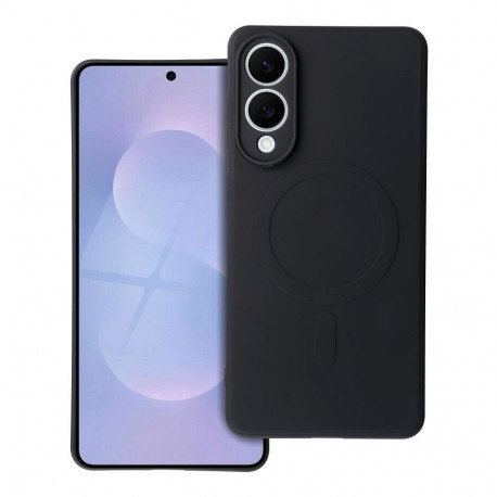 Case for Samsung S25 EDGE Silicone Mag Cover compatible with MagSafe black