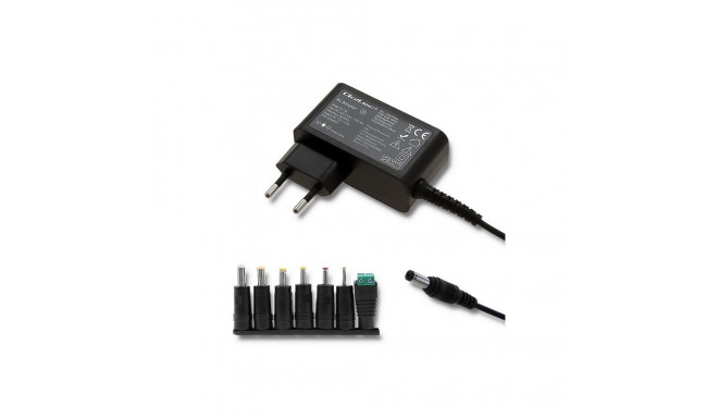 Qoltec 51736 universaalne toiteadapter 12V | 2.5A | 30W | 7 otsikut