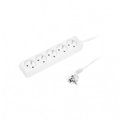 98-718# pr-570p 5-pesaga maandusega pikendusjuhe 3m valge 3x1,5mm