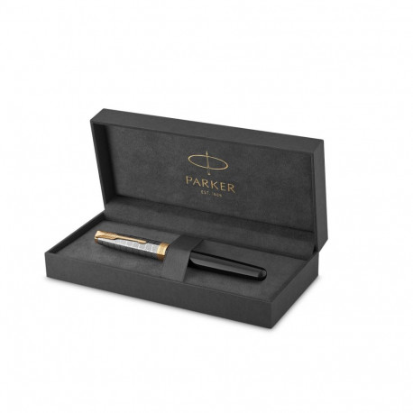 Täitepliiats Parker Sonnet Premium Metal & Black GT (F) 18 – 2119784