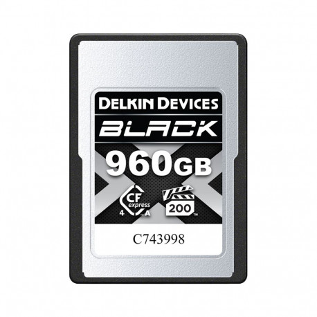 Delkin mälukaart CFexpress 4.0 Type A VGP200 R1830/W1740 960GB, must