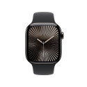 Apple Watch Series 10 GPS + Cellular 42mm Slate Titanium Case with Black Sport Band - S/M