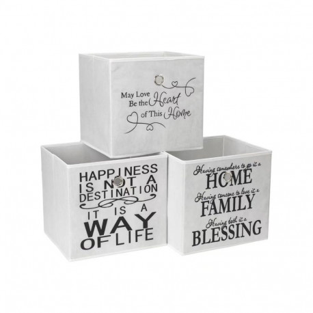 Domoletti hoiukast 33x28x30 cm valge/sinine