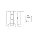 SHOWER ENCL QA098-90 KORFU BLACK 90X90