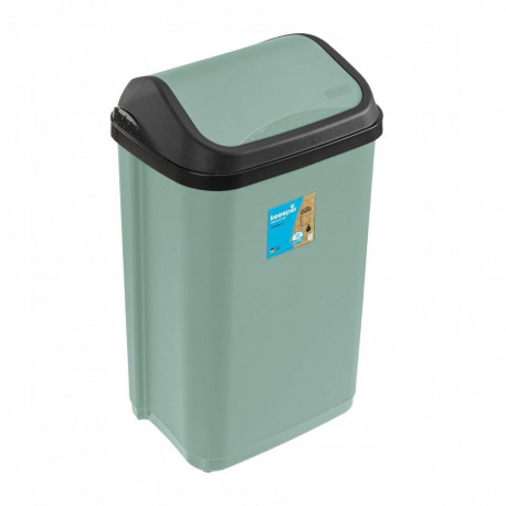 Swantje prügikast 4052396104745 pööratava kaanega 50L 38.5x29x66cm, roheline