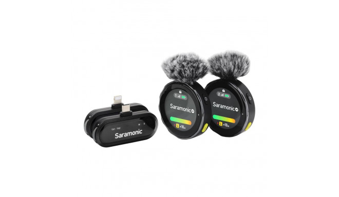 Audio Transmission Kit - Saramonic BlinkMe U2 2 Transmitters/Receivers, 100m Range, 8GB Memory