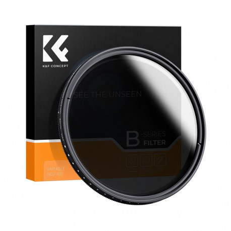 Camera Filter - K&F Concept B-Series Fader ND2-400 62mm Adjustable Gray Filter