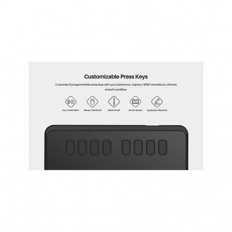 Graphics Tablet - HUION Inspiroy H950P 221x138mm 8192-Level Stylus 8 Buttons