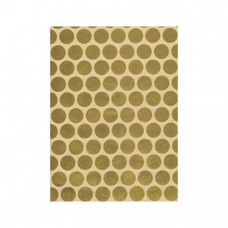 Nepaali paber A4 Big Dots Gold on Natural