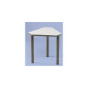 Reguleeritava kõrgusega kirjutuslaud ATRIA 78x68 cm (T2-T6) valge