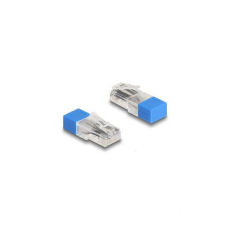 DeLOCK RJ45 plug with terminating resistor 120 Ohm blue