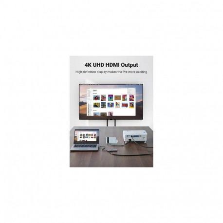 Ugreen CM511 5-in-1 Adapter USB-C Hub to 3x USB3.0 + HDMI + TF/SD Gray