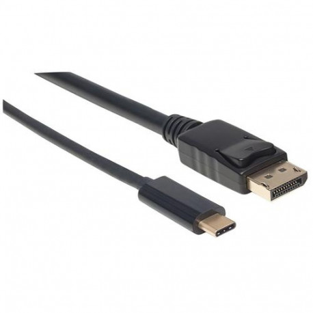 Manhattan USB-C to DisplayPort Cable, 4K@60Hz, 1m, Male to Male, Black, Not Bi-Directional, Three Ye