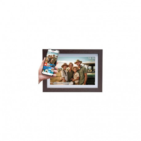 Denver PFF-1042DWMK2 digital photo frame Wood 25.6 cm (10.1") Touchscreen Wi-Fi