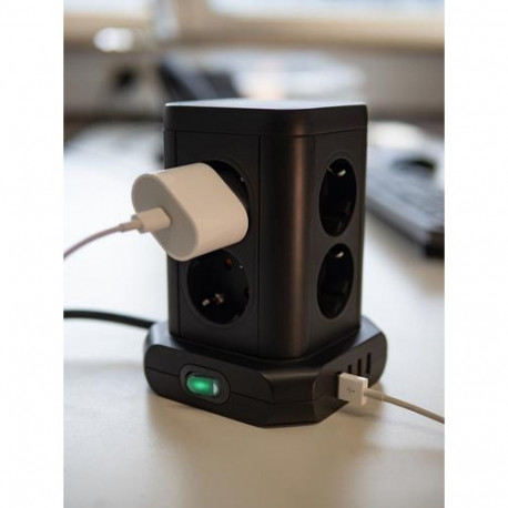 Brennenstuhl 1153560000 power extension 2 m 8 AC outlet(s) Indoor Black