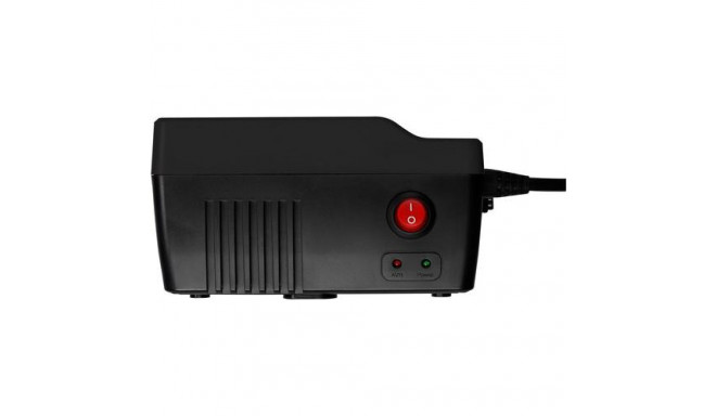 PowerWalker AVR 600 voltage regulator 3 AC outlet(s) Black