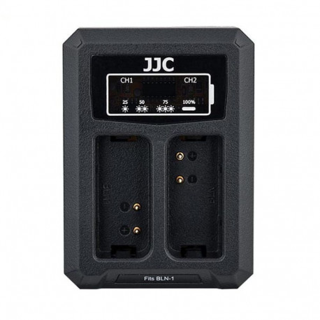JJC Olympus DCH BLN1 USB Dual Battery Charger (voor Olympus BLN 1)