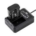 JJC Canon DCH LPE6 USB Dual Battery Charger (voor Canon LP E6 / LP E6N accu)