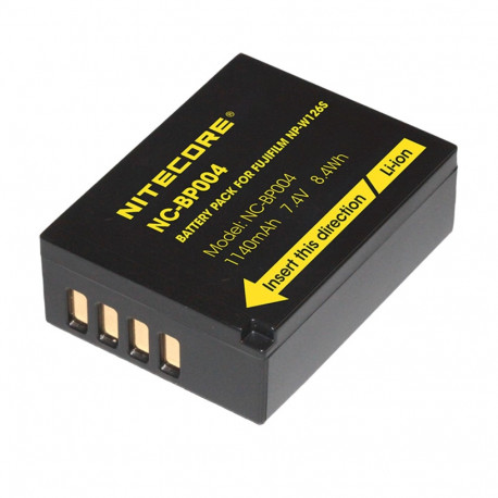 Nitecore NC BP004 accu (Fuji NP W126S) 1140mAh