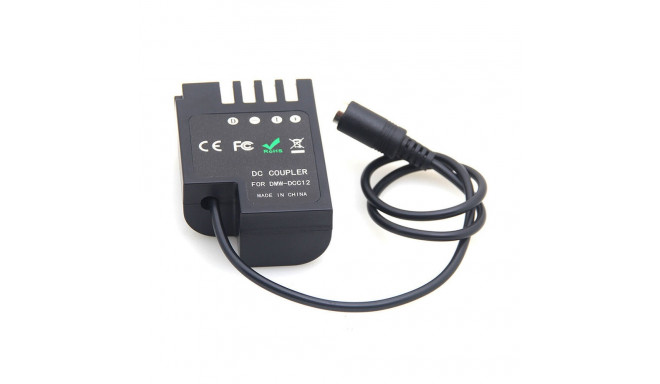 Caruba Panasonic DMW DCC12 Full Decoding Dummy Batterij (rechte kabel)