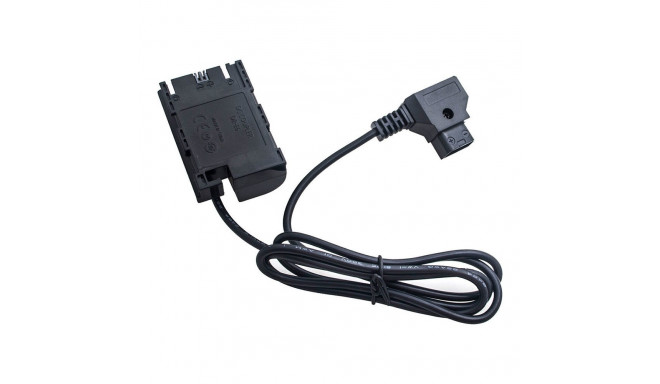 Caruba Canon LP E6 Full Decoding Dummy Battery + D TAP B Type Poort (rechte kabel)