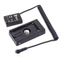 Caruba Canon LP E17 (DR E18) Dummy Batterij + F970 Batterijhuls (veer kabel)