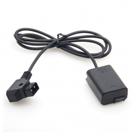 Caruba Sony NP FW50 Full Decoding Dummy Batterij + D TAP (rechte kabel)
