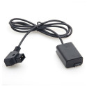 Caruba Sony NP FW50 Full Decoding Dummy Batterij + D TAP (rechte kabel)