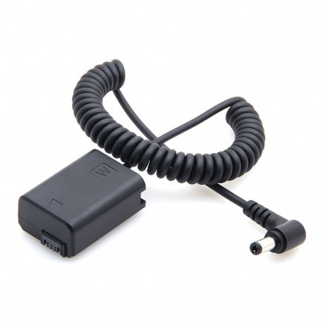 Caruba Sony NP FW50 Full Decoding Dummy Batterij (spring kabel)