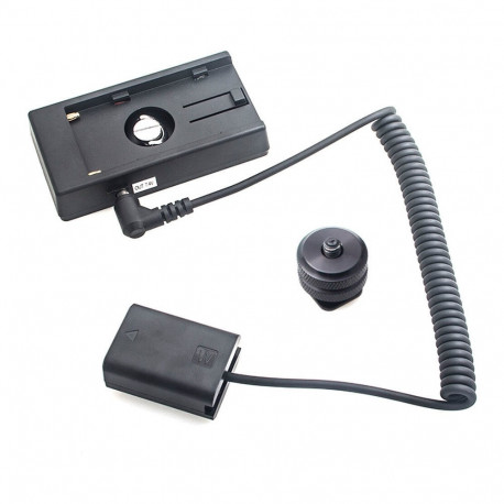 Caruba Sony NP FW50 Full Decoding Dummy Batterij + F970 Batterij Gusset (veer kabel)