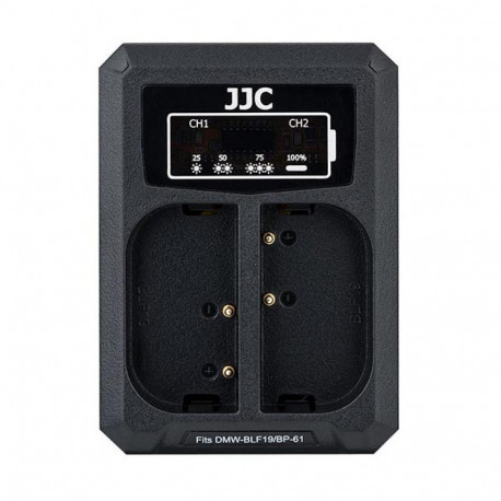 JJC Panasonic DCH BLF19E USB Dual Battery Charger (voor Panasonic DMW BLF19 / Sigma BP 61)