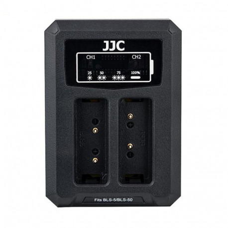 JJC battery charger USB Dual Olympus DCH BLS5 (Olympus BLS 1/BLS 5/BLS 50)