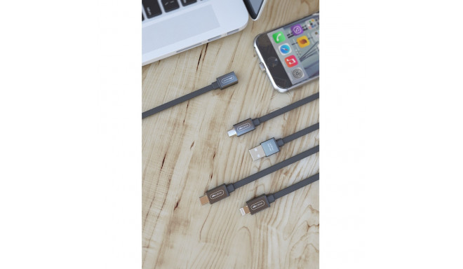 Allocacoc USB Kabel | Lightning Magnet Grijs