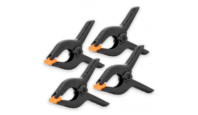 Caruba Achtergrond Klem Zwart/Oranje Small (4 stuks)