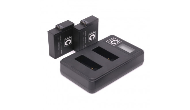 Caruba Wall Charger & Batterij Duo Kit voor GoPro Hero 5 / 6 / 7