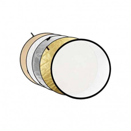 Caruba Reflectiescherm 5 in 1 Goud, Zilver, Zacht Goud, Wit, Transparant 56cm