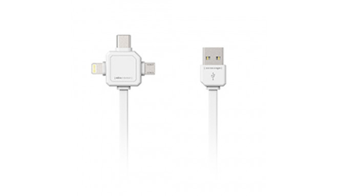 Allocacoc 3 in 1 USB kabel groen