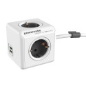 Allocacoc PowerCube Extended USB Grijs 1,5m Kabel