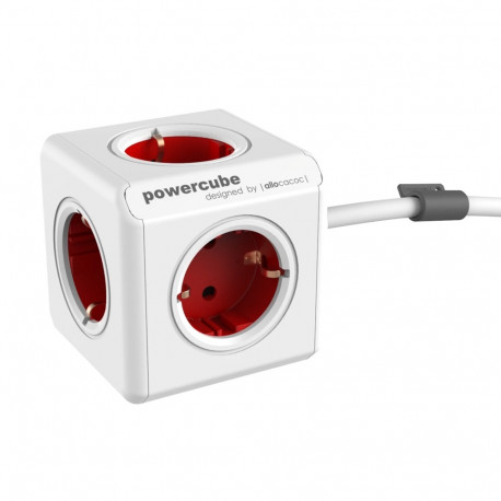 Allocacoc PowerCube Extended Rood 1,5m Kabel