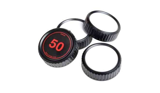 Caruba Writable Rear Lens Cap Kit Canon (4 stuks)