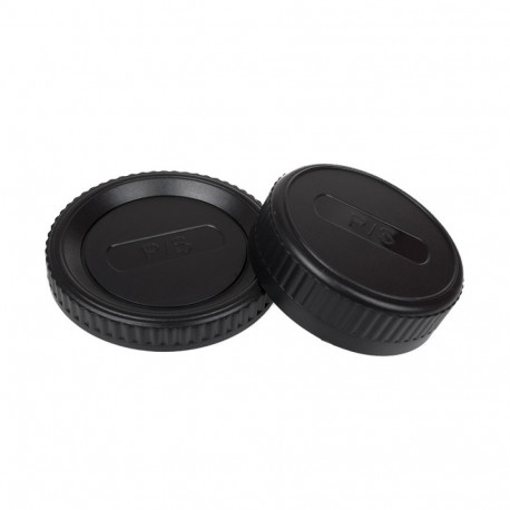 Caruba lens rear cap + body cap for Pentax