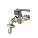 1/2" väliskeere x 3/4" väliskeere koos klapi ja 13 mm voolikuühendusega SIDE LOCK, messing, nikkel