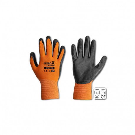 Gloves NITROX ORANGE NITRILE, SIZE 8