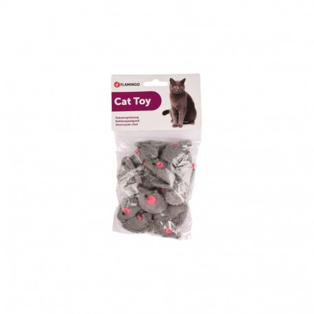 Flamingo cat toy Gray mouse 5cm 12pcs